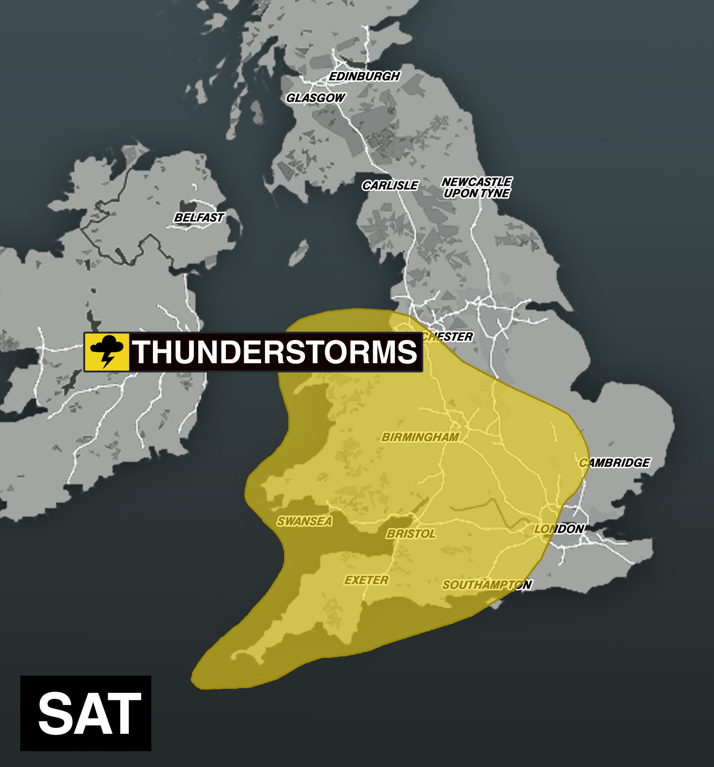 Tomorrow will also see stormy weather (Picture: Metro Graphics)