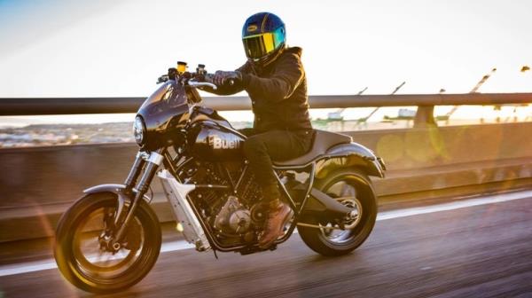 Rider on Buell SuperCruiser